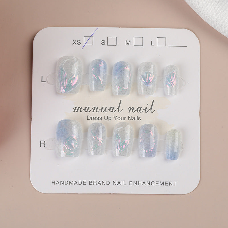 Handgefertigtes Dekoratives Press-On Nagelset Karnz