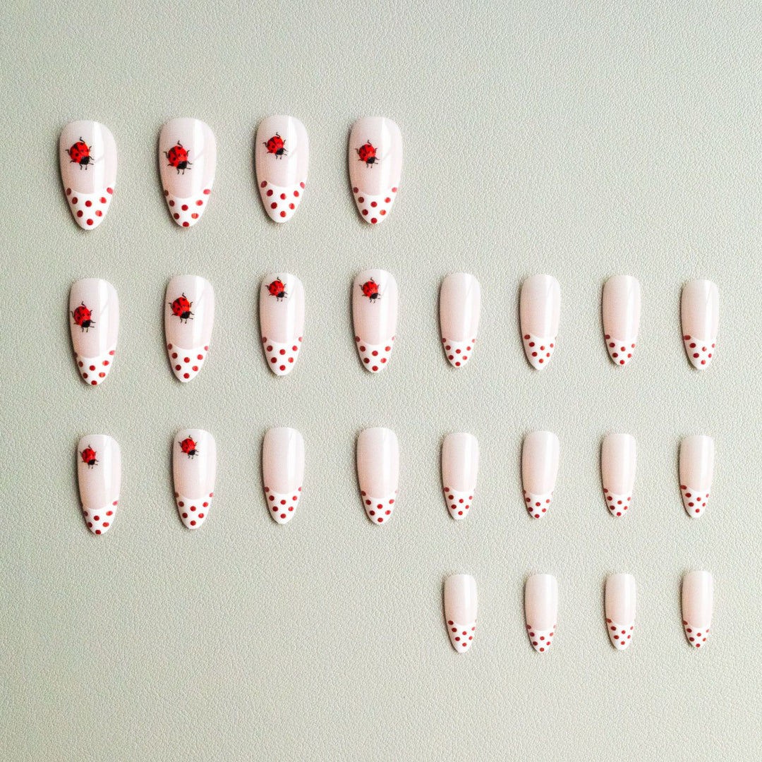 Künstlerisches Marienkäfer-Themen-Nagelkunst-Kit
