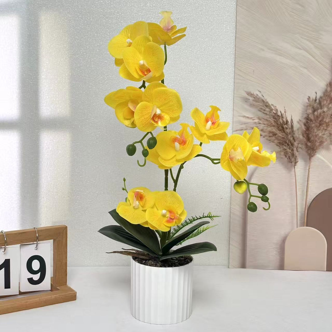 Lifelike Künstliche Orchideenpflanzenarrangement für die Heimdekoration