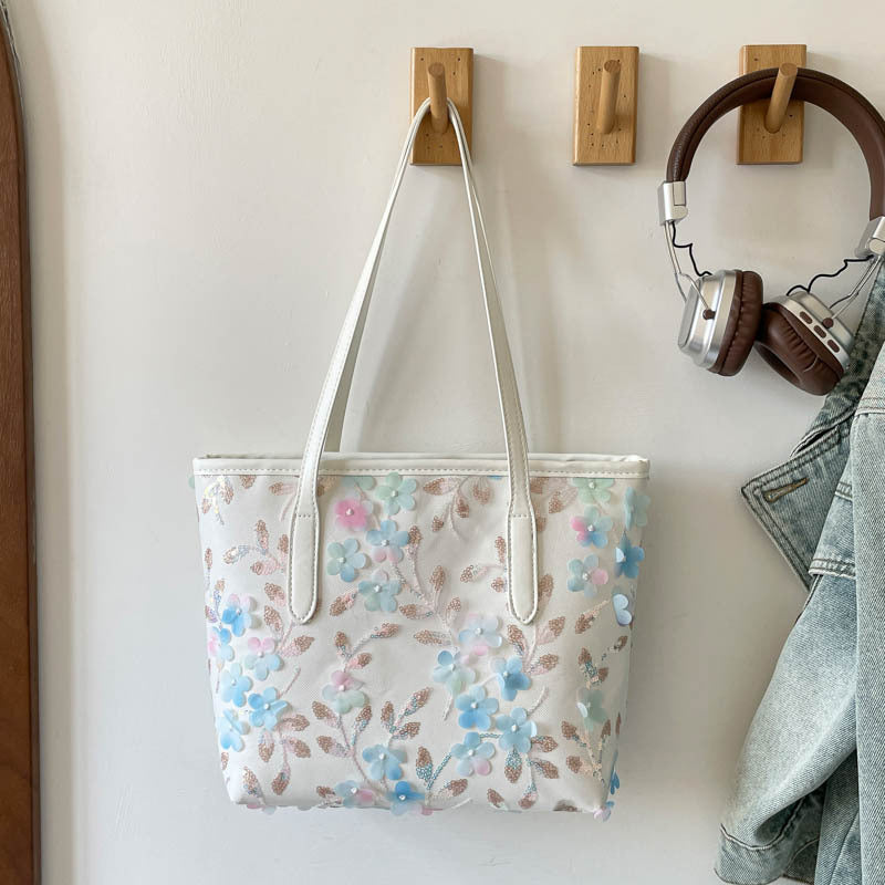 WoFloral Bestickte Tote Bag Karnz