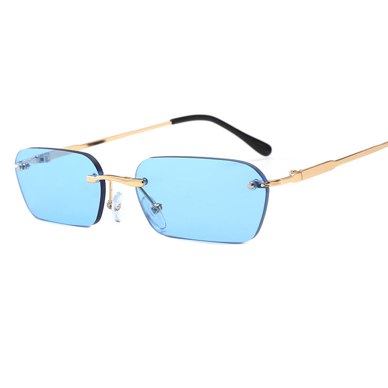 Damen modische rechteckige Sonnenbrille mit luxuriösem Metallrahmen Karnz