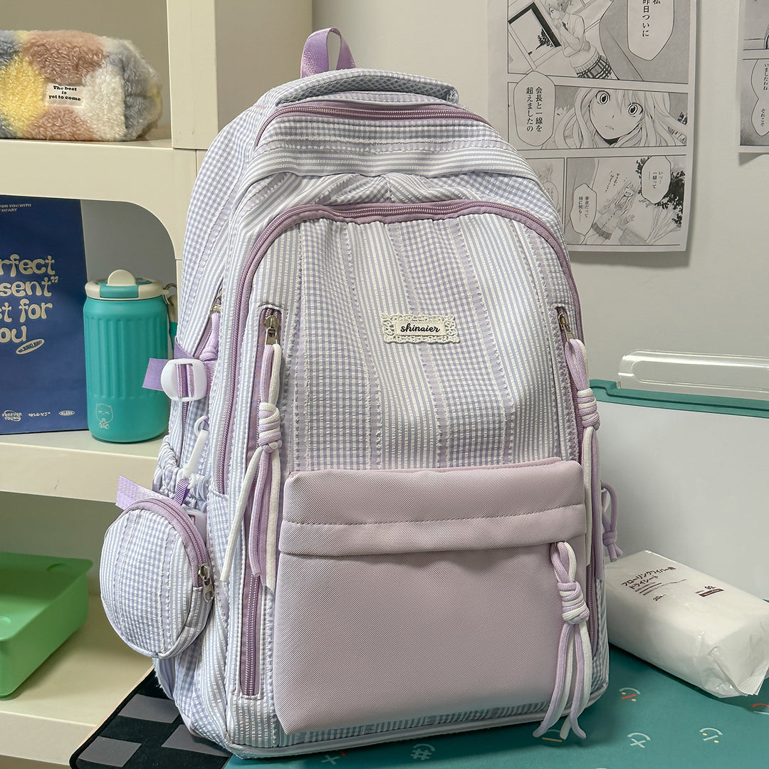 Multifunktionaler gestreifter Rucksack Karnz