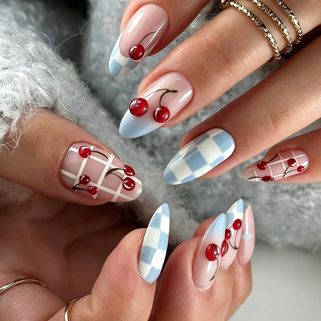 Kirschblüten Themen Druck-On Nagel Kunst Set