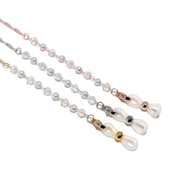Kristall- und Perlen-Beaded Eyewear Kette Karnz
