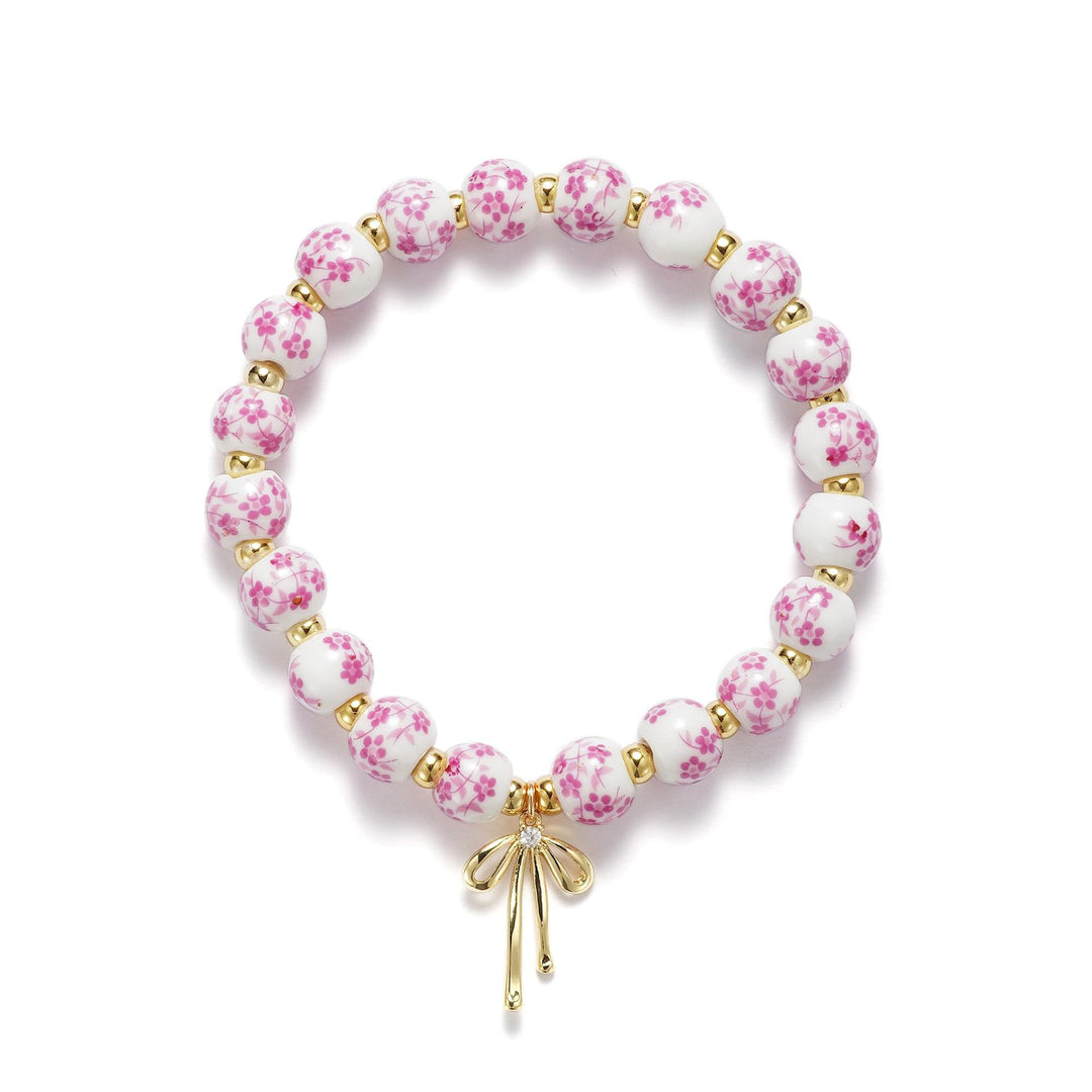 Florale Perlen-Charm-Armband Karnz