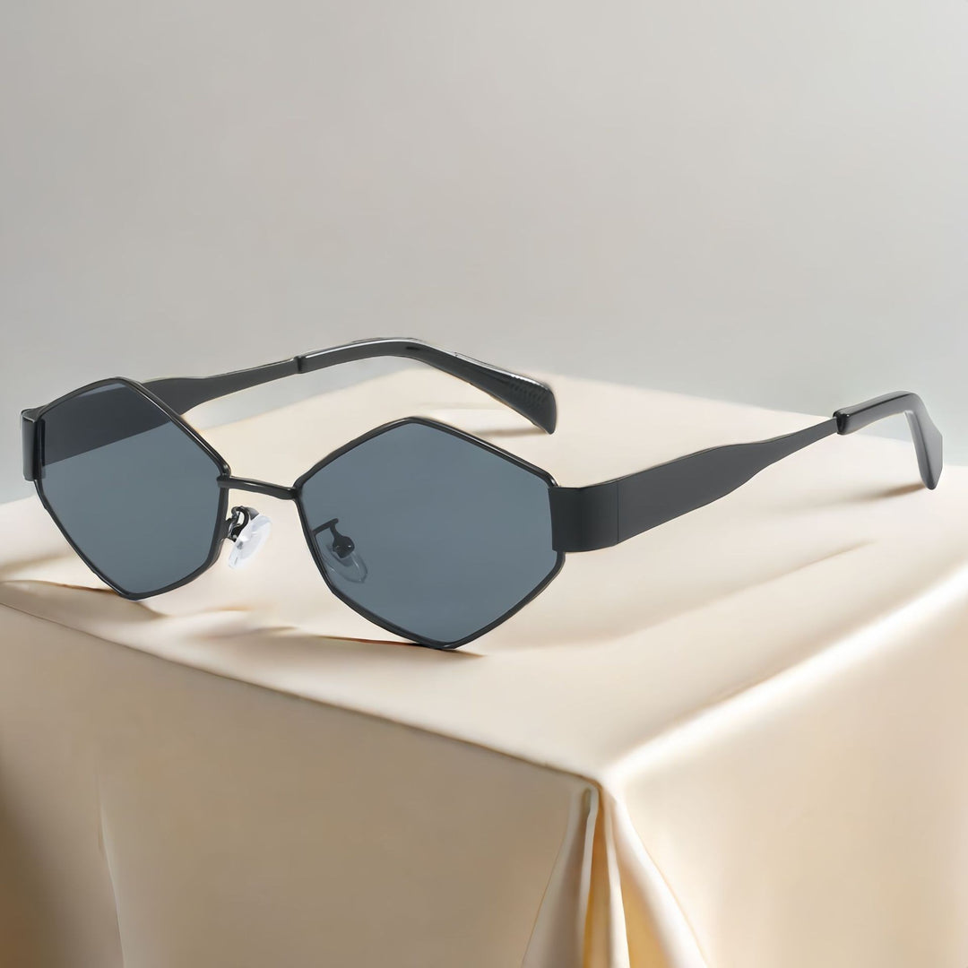 Chic hexagonale Rahmen Sonnenbrille