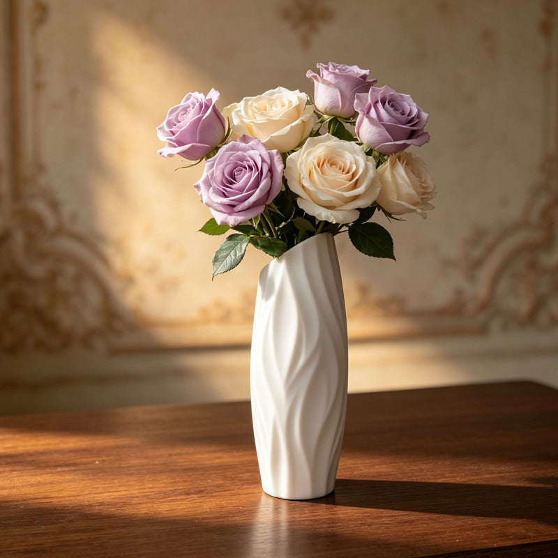 Elegante Texturierte Dekorative Blumenvase Karnz