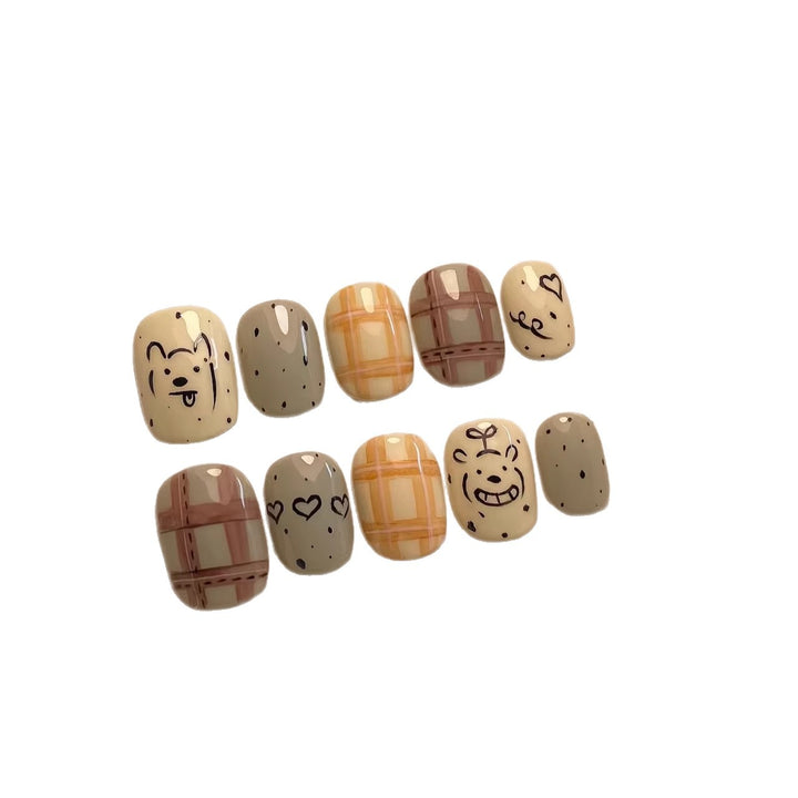 Verspielte Cartoon-Charakter Press-On Nagelkunst Sammlung