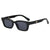 Damen modische und robuste Rechteck-Sonnenbrille Karnz