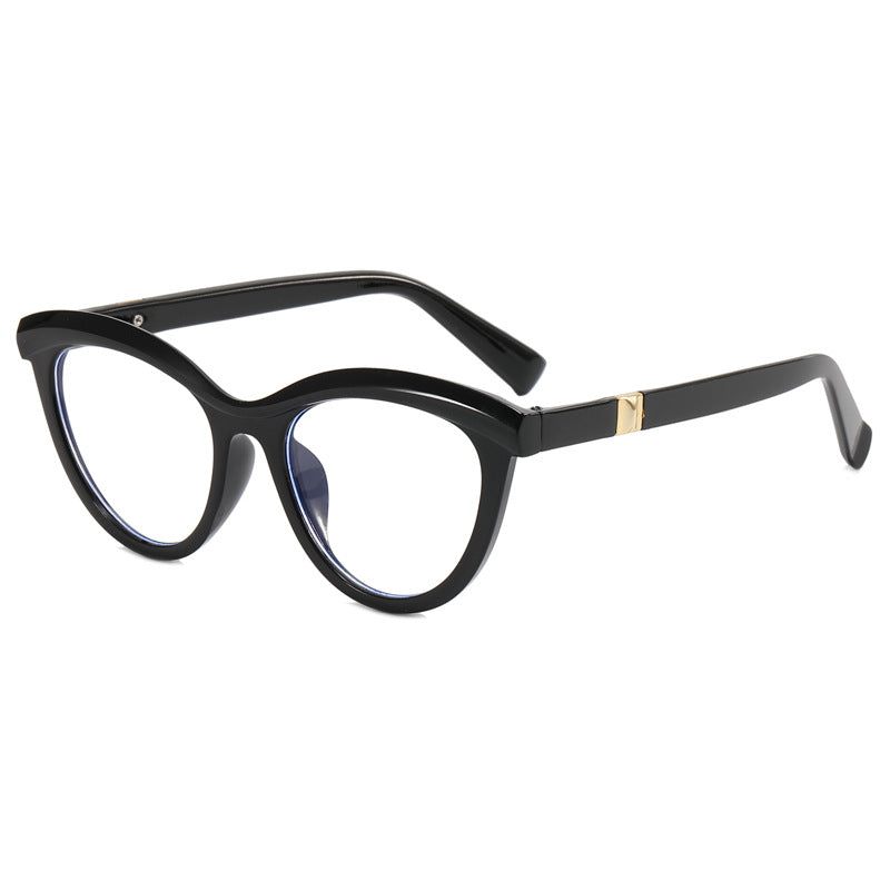 Damen Cat-Eye Brille mit feinem Rahmen und eleganten Akzenten Karnz