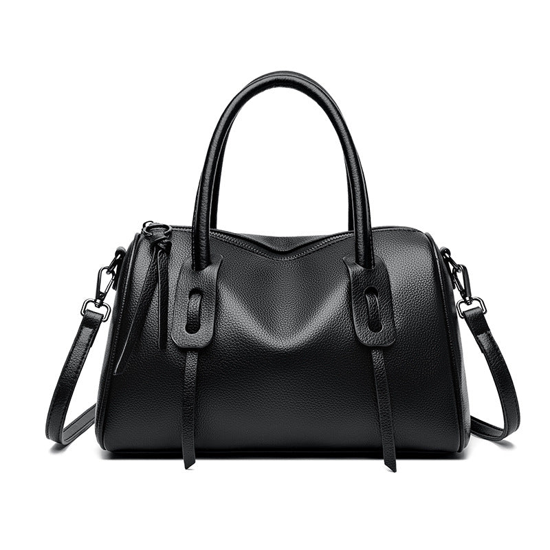 Texturierte Leder-Wochenendtasche Karnz