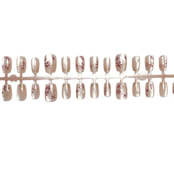 Künstlerisches Floral Press-On Nails Set Karnz