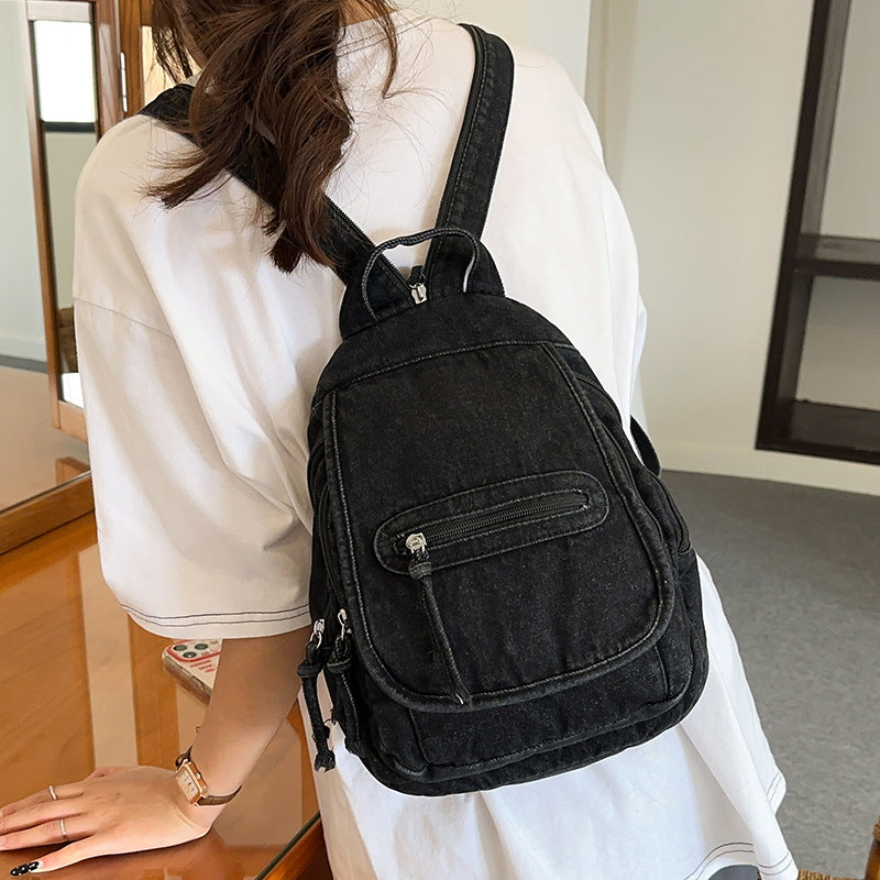 Stylische Denim Mini-Rucksack Karnz
