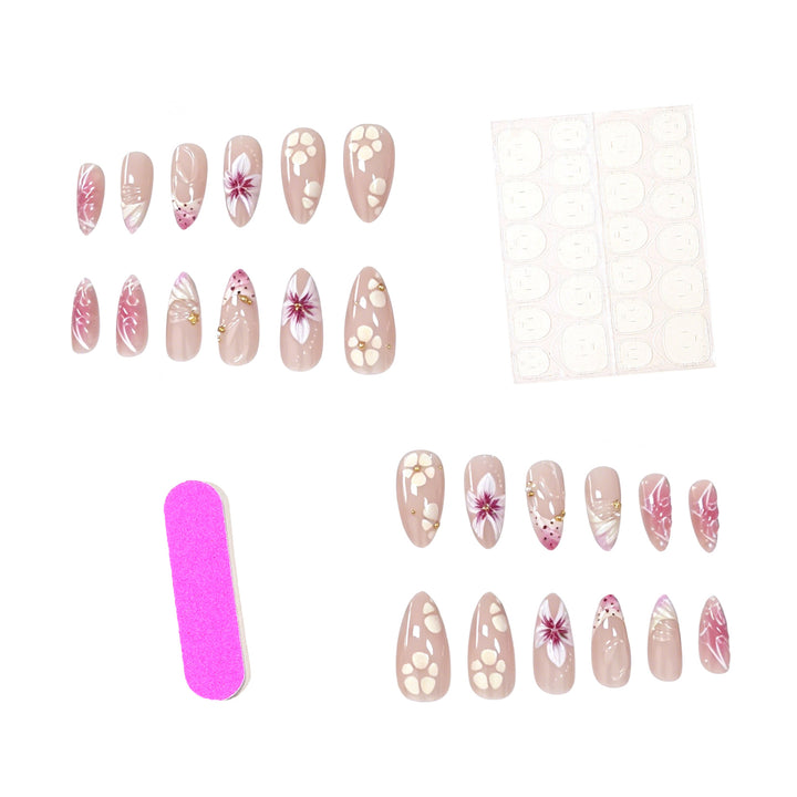 Florale und Metallische Nagelkunst Verbesserungen Karnz