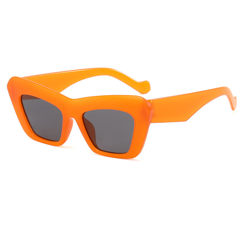 Damen modische Oversized-Sonnenbrille mit kantigem Rahmen Karnz