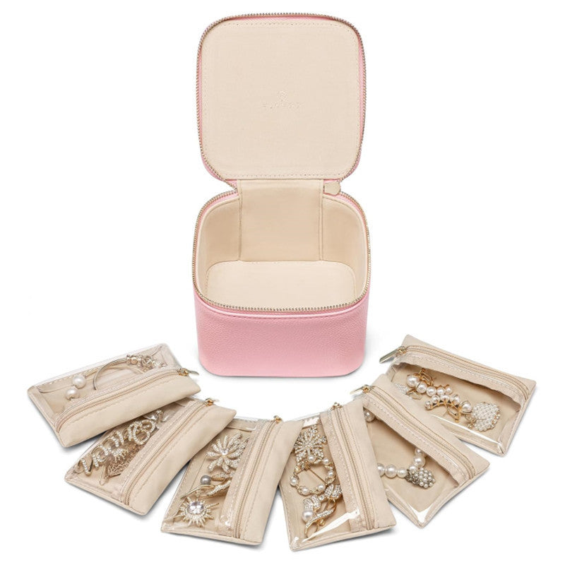 Schmuck-Organizer Tasche mit Transparenten Fächern Karnz