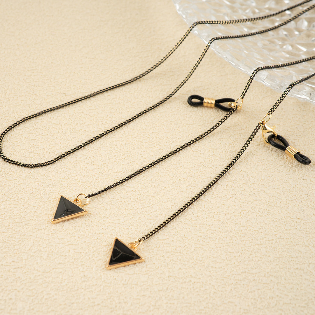 Geometrische Anhänger Brillen Kette Karnz