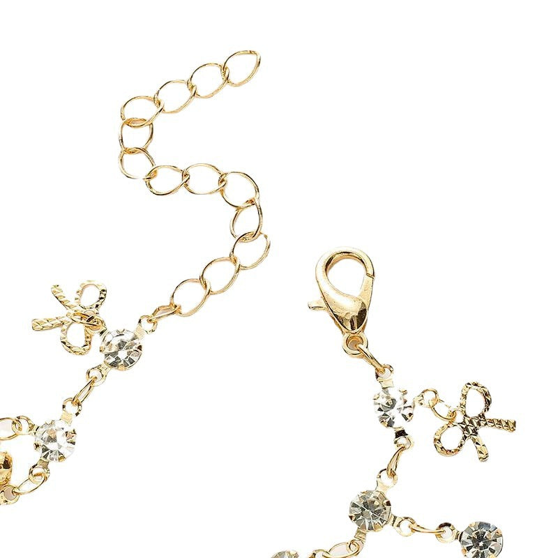Crystal Bow Charm Bracelet Karnz