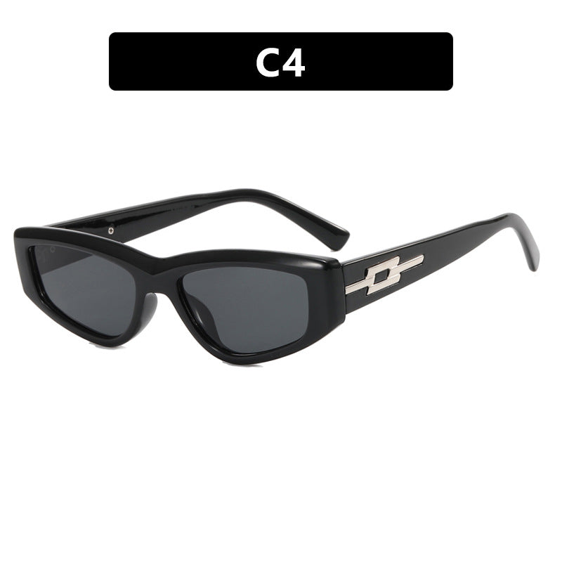 Damen modische Cat-Eye Sonnenbrille mit transparentem Rahmen und kühlen Gläsern Karnz