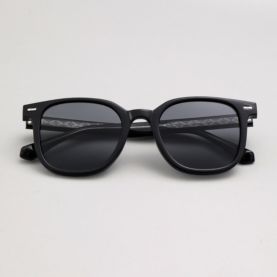 Damen modische Sonnenbrille mit markantem rechteckigen Rahmen und UV-Schutz Karnz