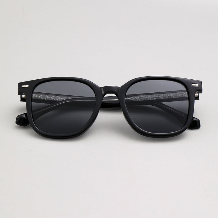 Damen modische Sonnenbrille mit markantem rechteckigen Rahmen und UV-Schutz Karnz