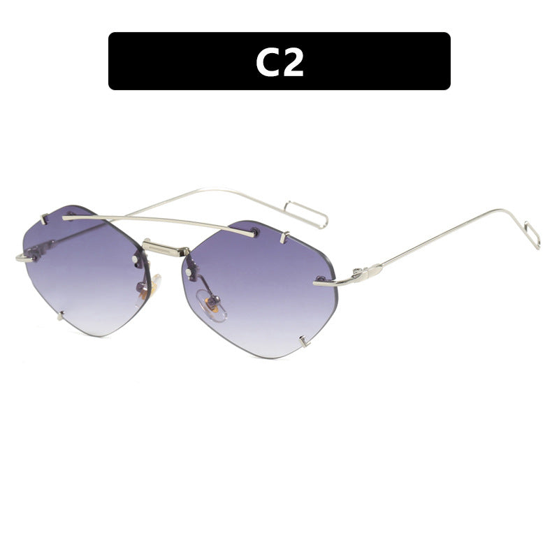 Damen geometrische Sonnenbrille mit ultraleichtem Metallrahmen Karnz