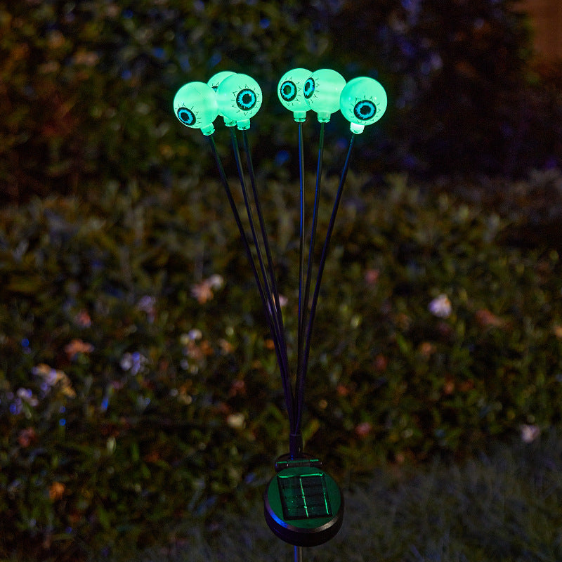 Gruselige Gartenlichter mit Augen-Motiv Karnz