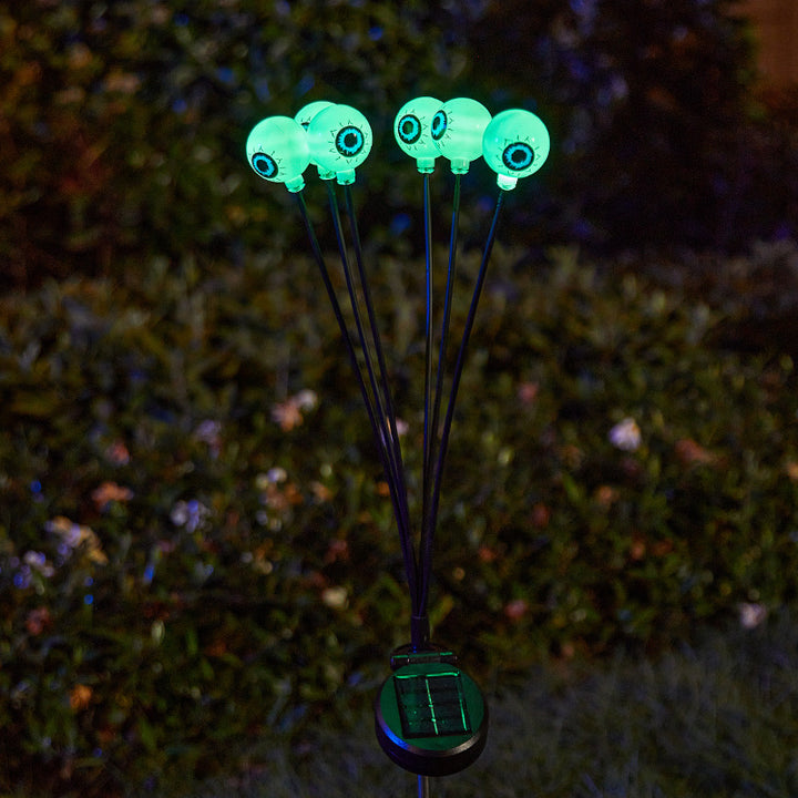 Gruselige Gartenlichter mit Augen-Motiv Karnz