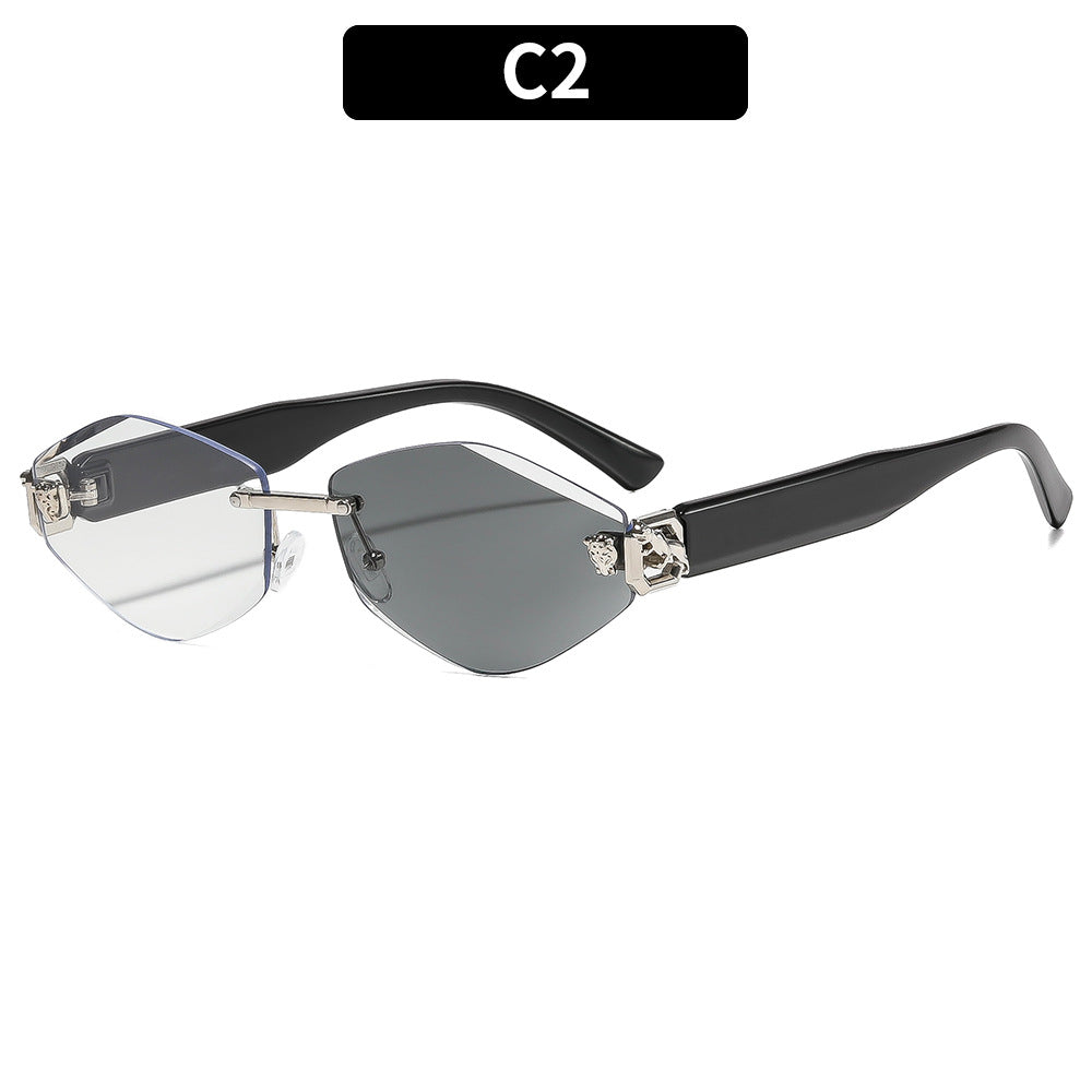 Elegante geometrische übergroße Sonnenbrille
