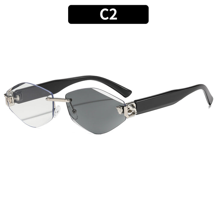 Elegante geometrische übergroße Sonnenbrille