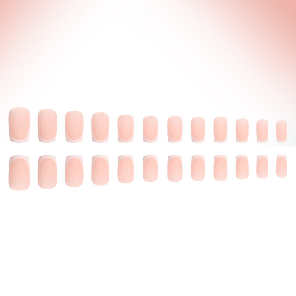 Elegante French Tip Druck-Nägel Karnz