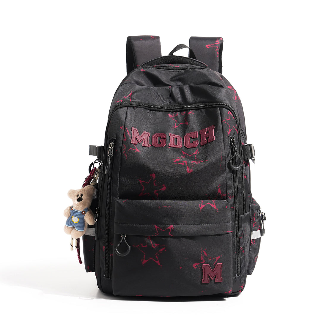 Stern-Print Multi-Fach Rucksack Karnz