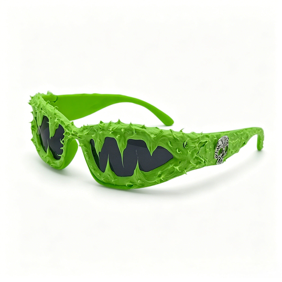 Damen kreative Fashion-Sonnenbrille mit einzigartigen Spikes und skull-Design Karnz