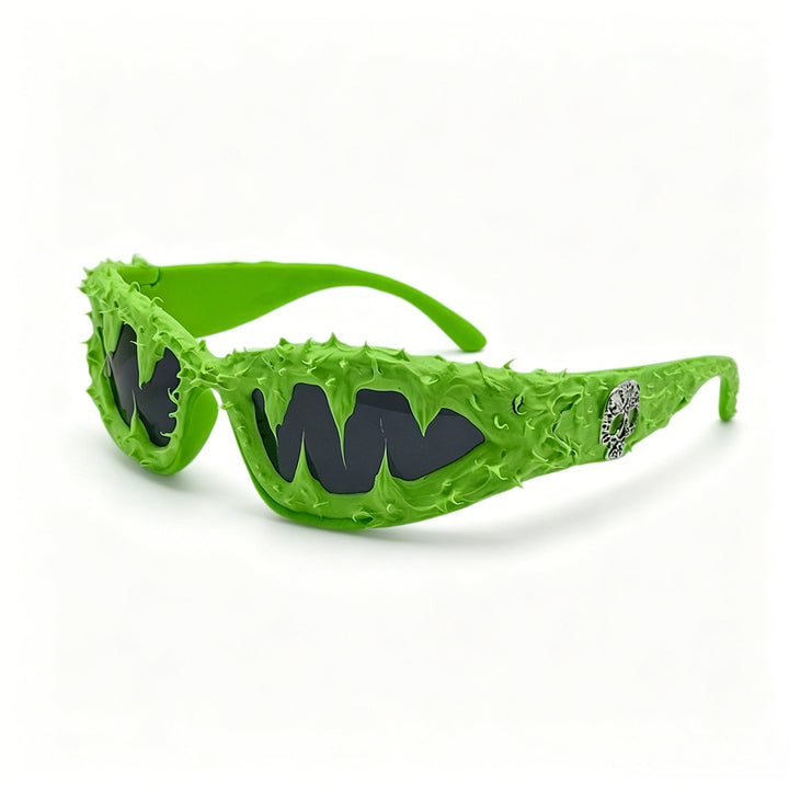 Damen kreative Fashion-Sonnenbrille mit einzigartigen Spikes und skull-Design Karnz