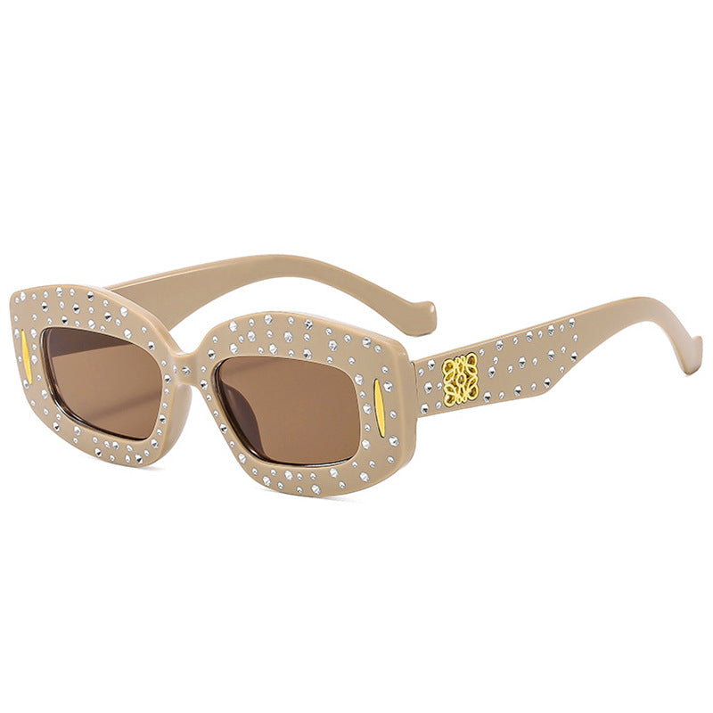 Damen auffällige Sonnenbrille mit glamourösem Strassdetails Karnz