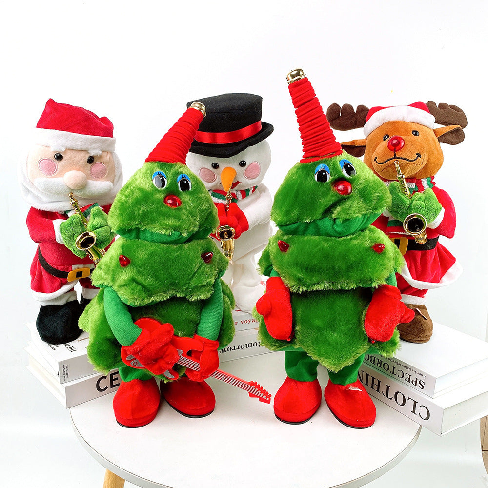 Plüsch Weihnachtsbaumfigur mit Gitarre