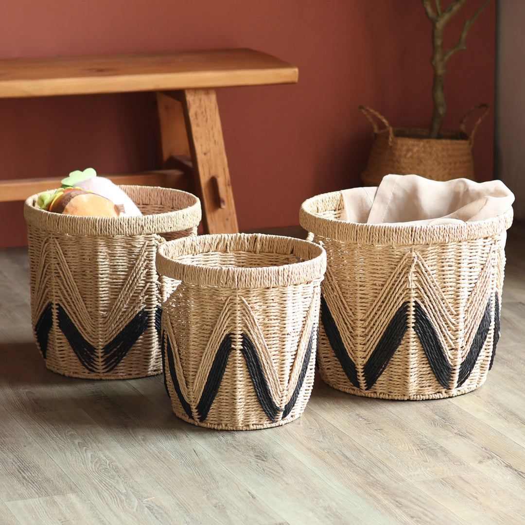 Henkeltasche aus geflochtenem Naturmaterial Karnz