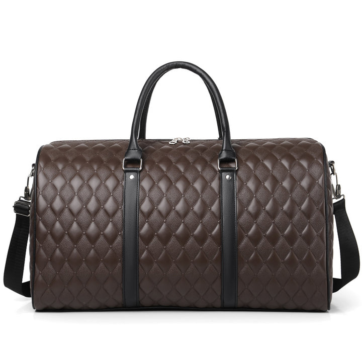 Premium gesteppte Leder Reisetasche