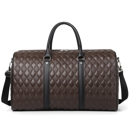 Premium gesteppte Leder Reisetasche