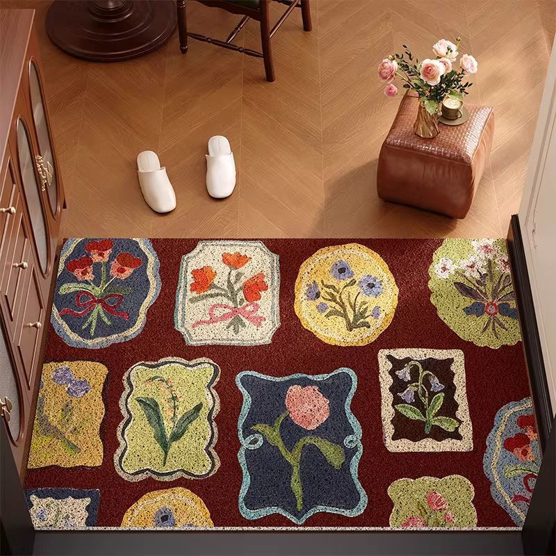 Vintage Floral Pattern Fußmatte