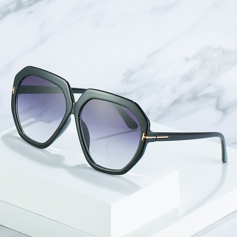 Modebewusste Übergroße Sechseckige Sonnenbrille Karnz