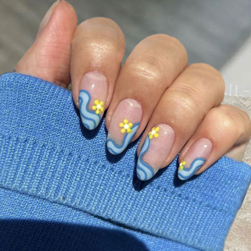 Künstlerische Blumen Press-On Nägel