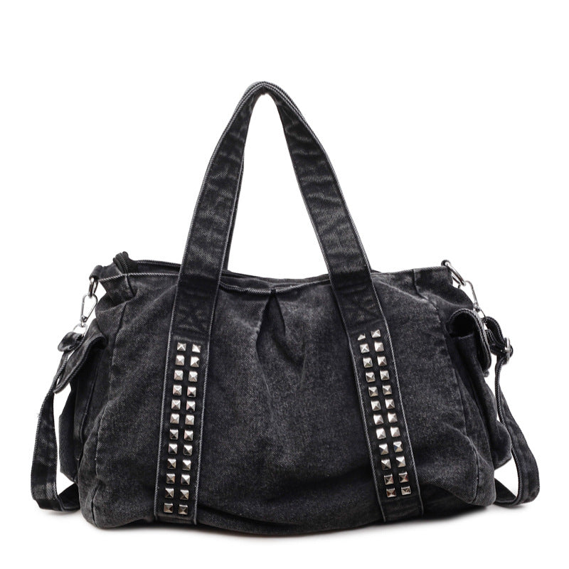 Abgenutzte Denim Wochenendtasche