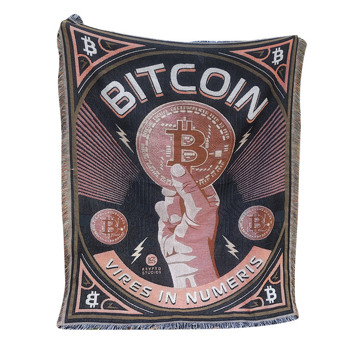 Bitcoin-Themen Wandteppichdecke