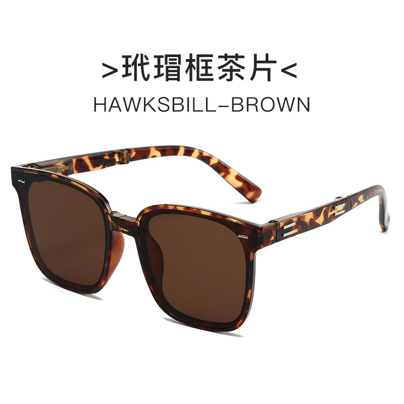 Damen elegante quadratische Sonnenbrille mit stilvollem Schildkrötenmuster und UV-Schutz Karnz
