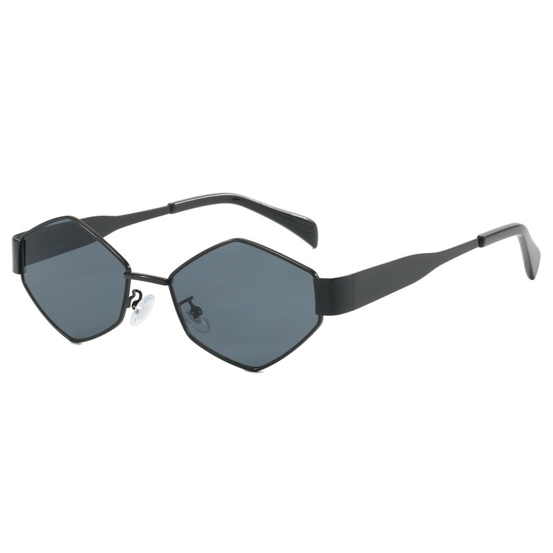 Damen geometrische Sonnenbrille mit luxuriösem Metallrahmen Karnz