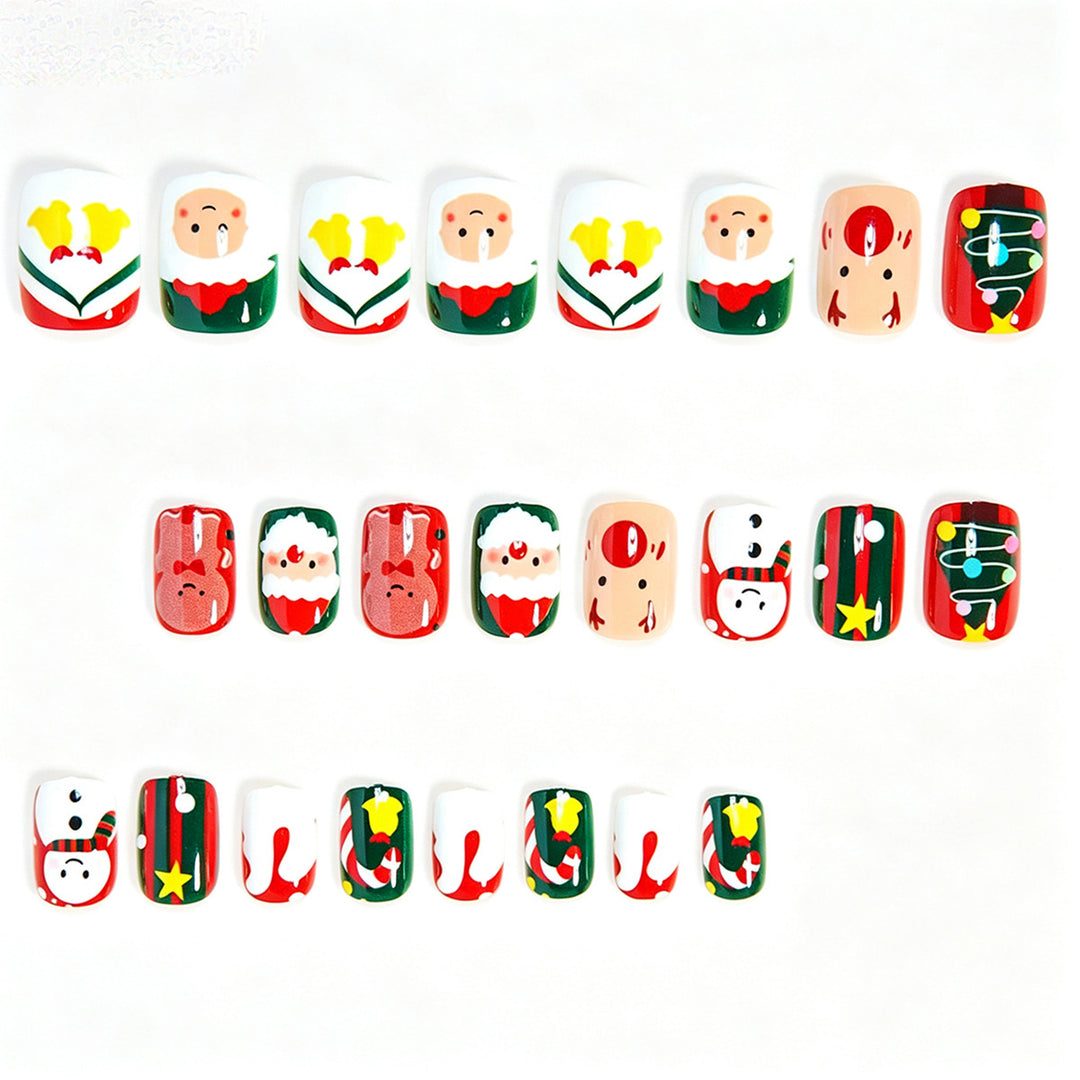 Festliche Feiertags-Themen Press-On Nail Art Karnz