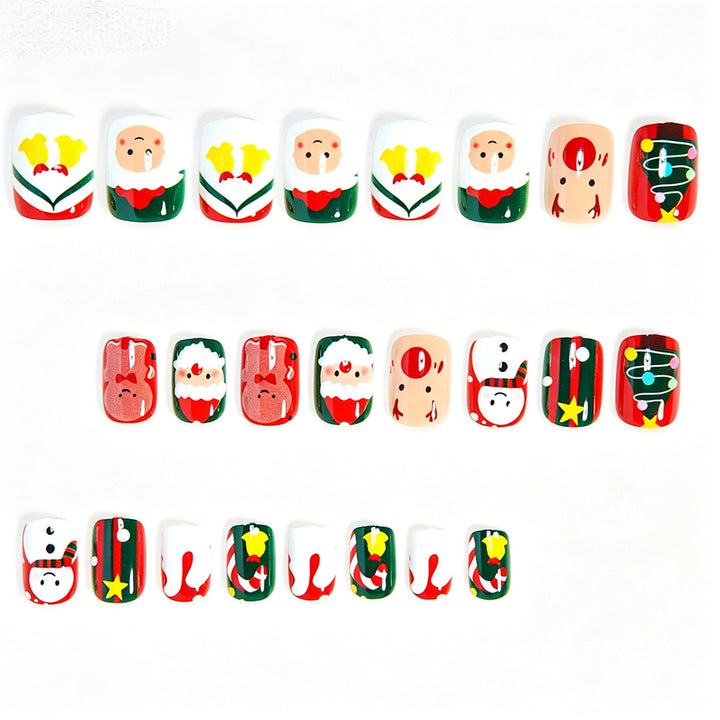 Festliche Feiertags-Themen Press-On Nail Art Karnz