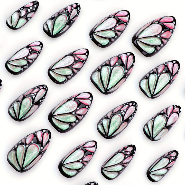 Künstlerische Schmetterling Nagelkunst Karnz