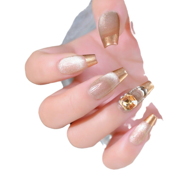 Premium Dekorativer Druck-On-Nagelset Karnz